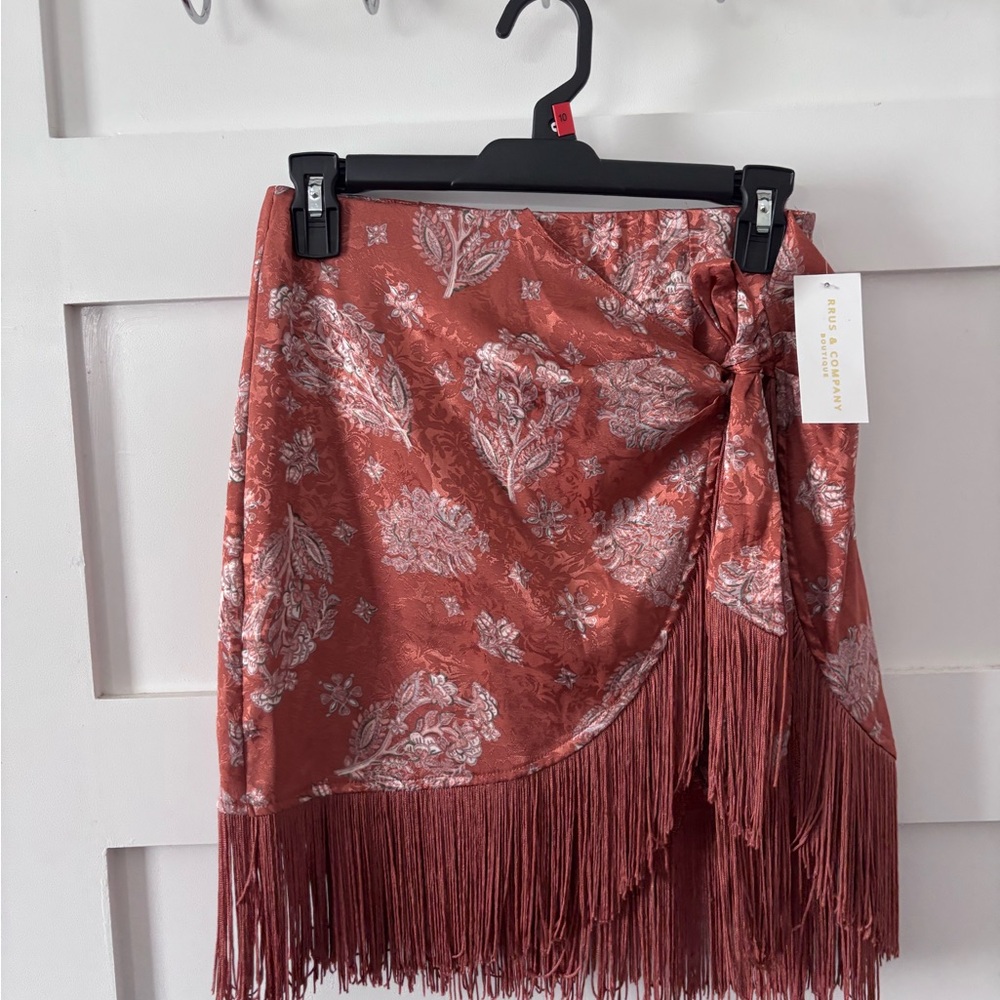 Dress Forum Terracotta Floral Skirt